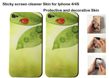 Eco-friendly Microfiber Sticky Iphone Screen Cleane For Cleaning , Decoration