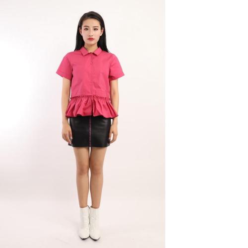 LADIES COLLARED SHORT SLEEVE SHIRT