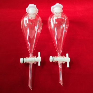 Borosilicate Glass Thick Pear Shaped Separating Conical Funnel for Laboratory
