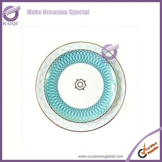 k2821-3 new design ceramic wholesale ceramic white dinner plate infrared heater plate