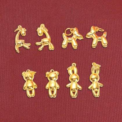 Gold 24k Pure Gold Giraffe Solid Gold Charm