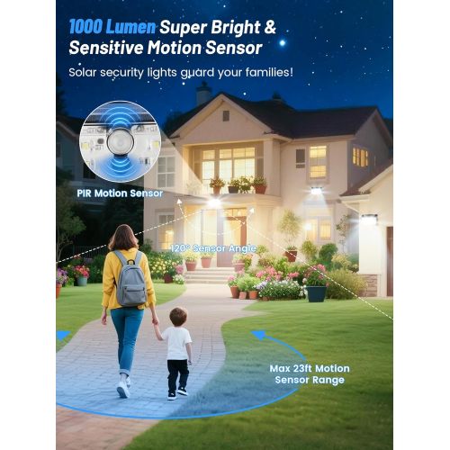 Luz de pared con sensor de movimiento de haz ancho