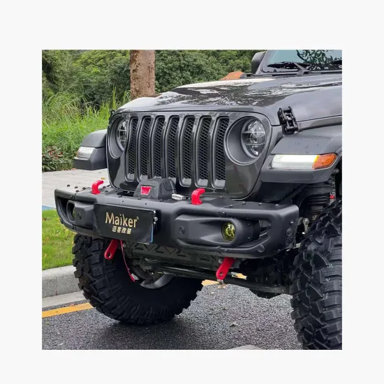 10th Anniversary Front Bumper with Sensor Holes for Jeep Wrangler JL - Maiker Auto Accessories Steel Bumper