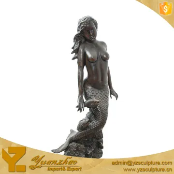 Garden Brass Standing Mermaid Fountain GBF-G049V