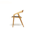 Pelle di legno nera in legno Katakana Easy Dining Chair