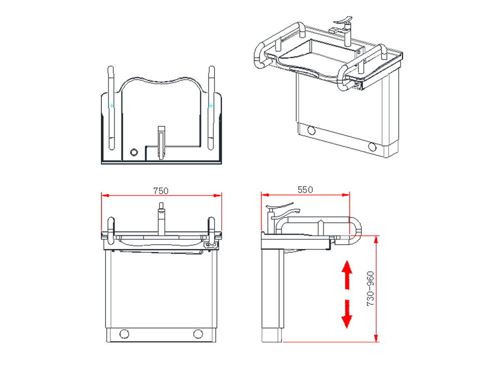 Electric Lift Washbasin