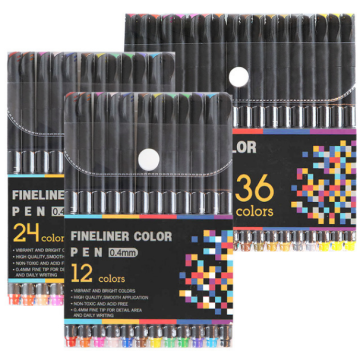 48 Colors Watercolor Brush Pen Coloring Book Set