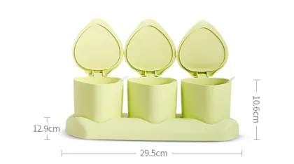 Bamboo Fiber Salt Spices Condiment Container