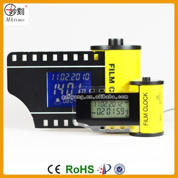 Mini Film Alarm Clock LED Digital Table Clock Designed and Patent Owned by Mktime
