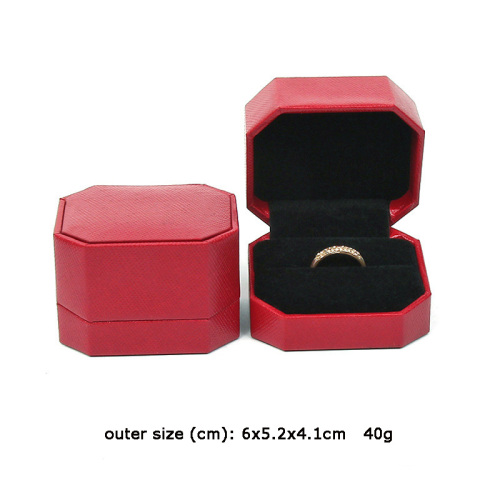 Caixas de presente de colar caixa de jóias de couro personalizada dobradiça