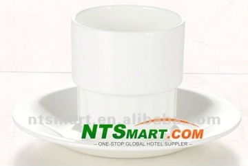 Tea Cup with Saucer, Made of Porcelain Material, Thickness of 1.8mm, Suitable for Restaurants