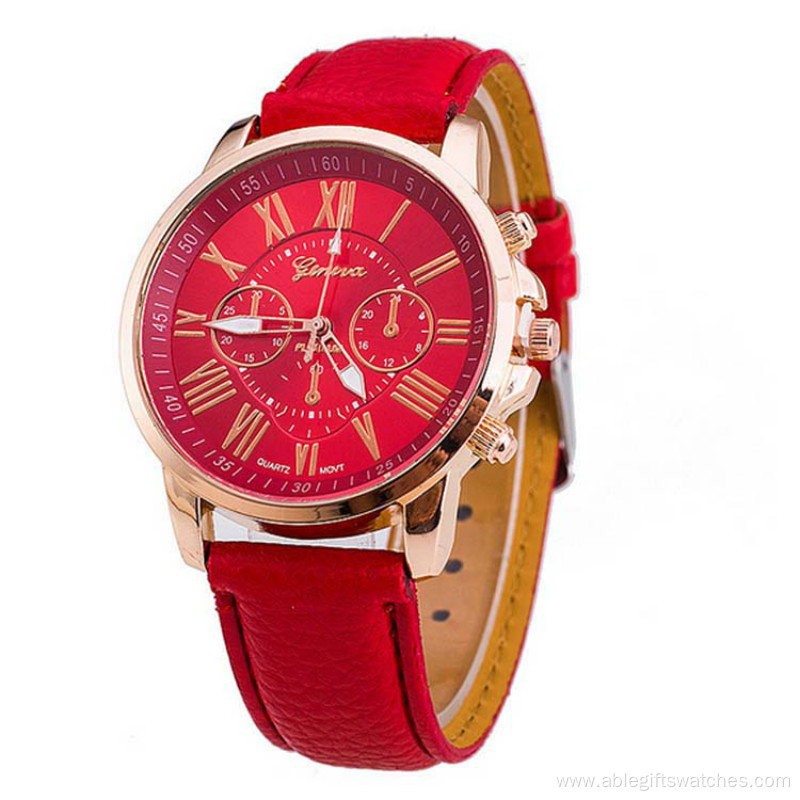 New Arrival Noble Ladies Leather Wrist Watch