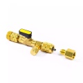 Maintenance valve core remover for backup air conditioning