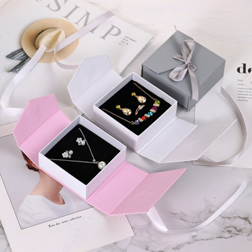 Magnetic Lid Paper Jewelry Set Box Packaging