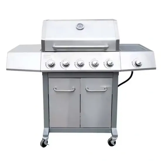 Garden Commercial Party Stainless Steel Low Pressure Barbecue Trolley BBQ Gas Grills