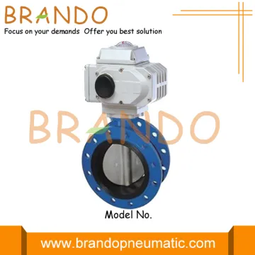 EPDM Seat Double Flange Electric Actuator Butterfly Valve