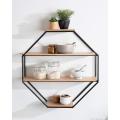 Modern 4-Tier Geometric Shelves for Wall