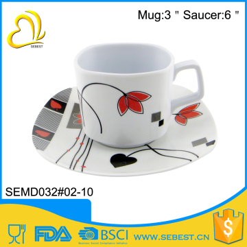 best selling wholesale creative melamine plastic square cup