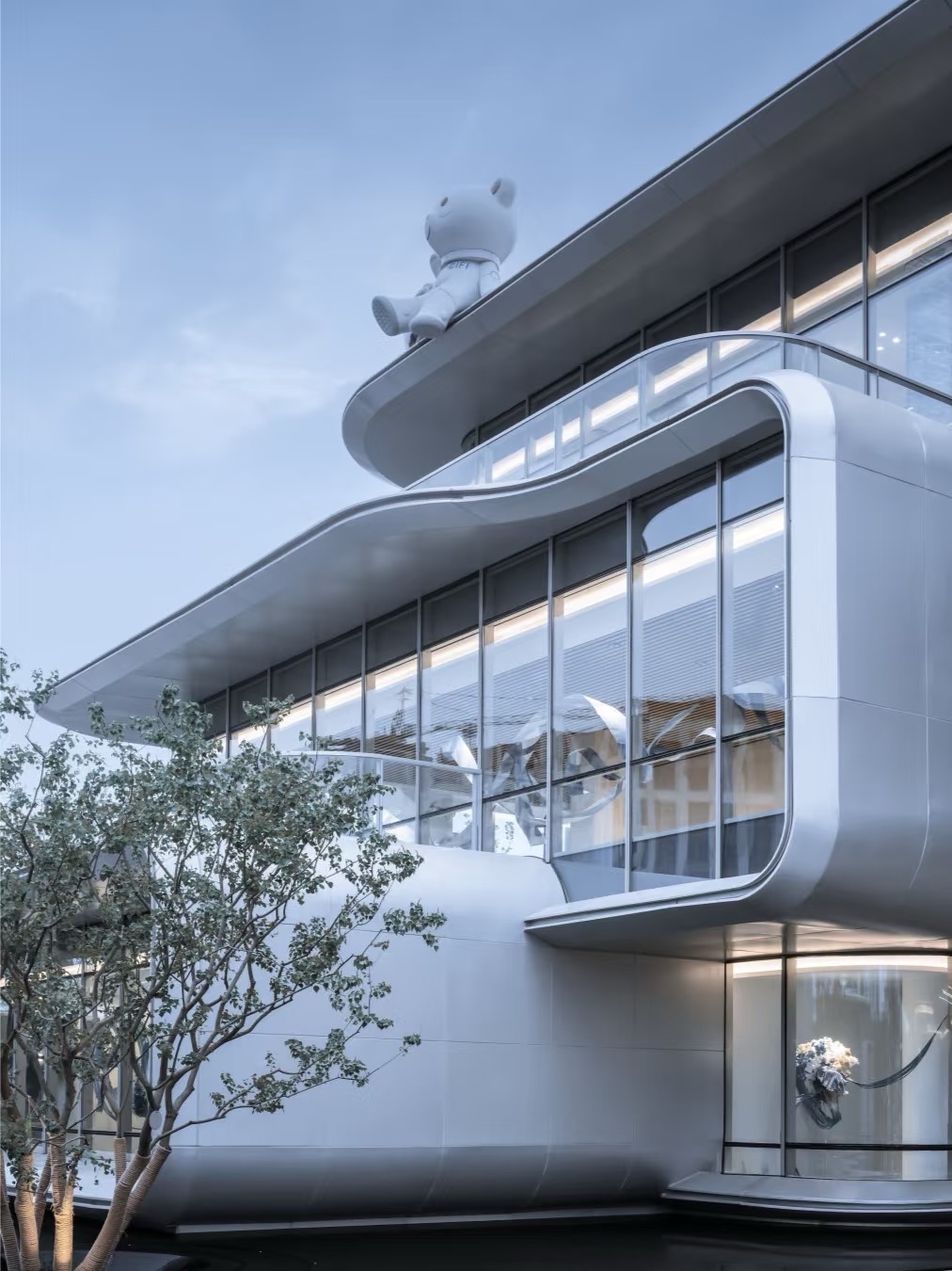 Semi versteckter Rahmen vertikaler Glasvorhangsystem