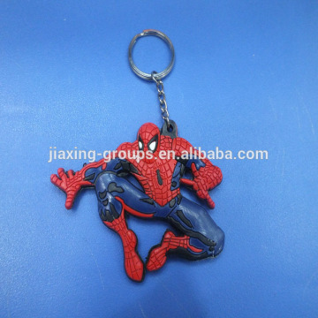 New design 3D keychain made of PVC rubber ,nice Spider-Man design,OEM orders are welcome