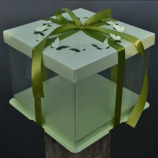 Plastic box packaging design for cake