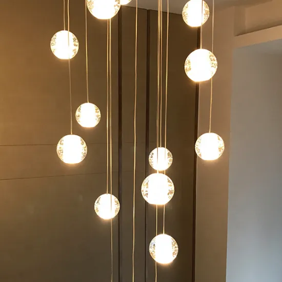 Modern LED Chandeliers Crystal Bubbles Ball Pendant Light - 36 Ball Lamp for Home Indoor Lighting