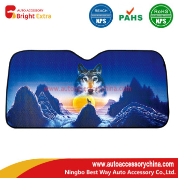 Silver Reflective plegable Auto Sun Shade Wolf