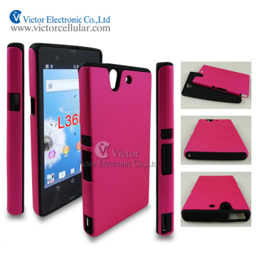2014 innovative design factory in China mobile phone accessories PC silicone combo case for SonyXperia Z L36H