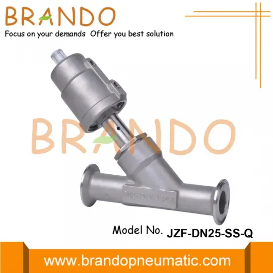DN25 1'' Tri Clamp Pneumatic Angle Seat Valve