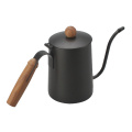 Painting Coffee Kettle With Wooden Handle And Knob