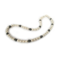 Hematite Pearl Necklace