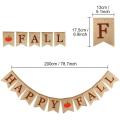 Happy Fall Pumpkin Burlap Banner