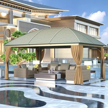 Luxury Aluminum Gazebo for Modern Villa Gardens