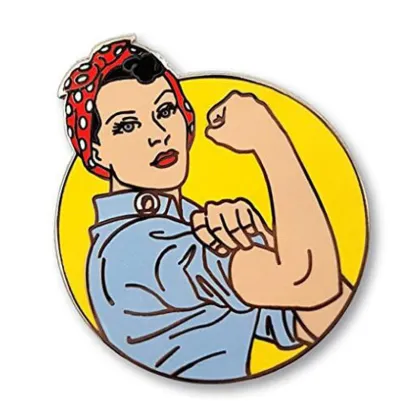Classic Iconic Rosie Riveter Enamel Pins