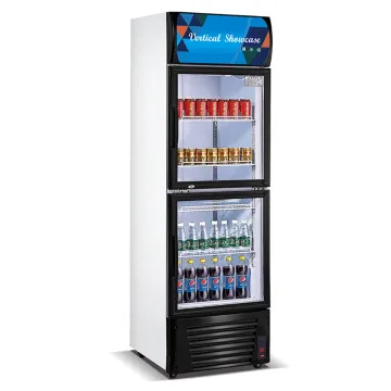 2 Glass Door Beer Cola Portable Drinks Vertical Freezer Refrigerator Display Showcase Used for Supermarket