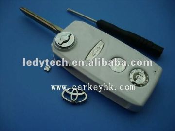 Classic series Toyota 3 buttons flip modified key shell,smart remote key blank