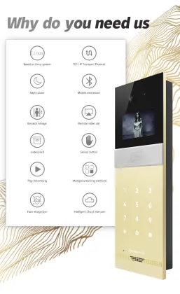 Video Doorphone Ringtone Intercom System With LED Light