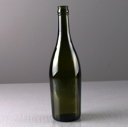 أخضر داكن 640 مل زجاج زجاجة الشمبانيا