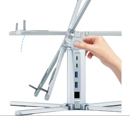 Durable rotating computer desk stand