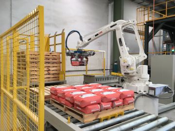 Efficient Automated Robot Palletizing System for Warehousing