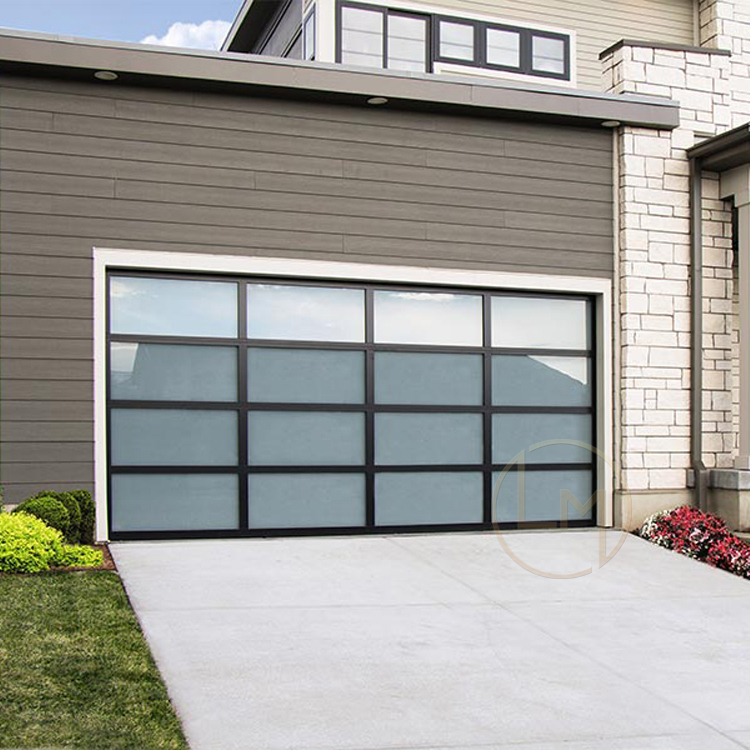 Hurricane Aluminum Sectional Glass Clear Garage Door