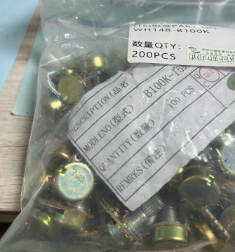 Single Coupling Potentiometer WH148-B100K-15MM DIP-3 instead WH148-1POTENCIOMETRO LINEAR SIMPLES L20 100KB