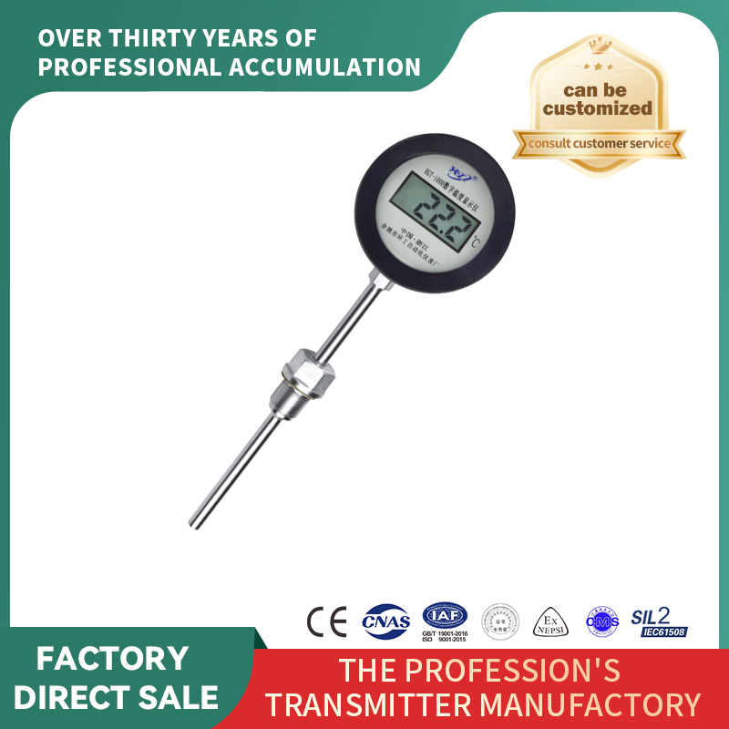 Dispozitiv de afișare a temperaturii și transmisie alimentat de baterii