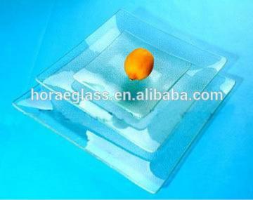 wholesale transparent glass plate for wedding decoration