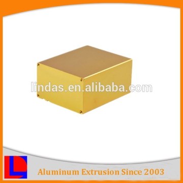 Yellow anodized Extruded aluminum electronic power enclosure PCB Box Case Project