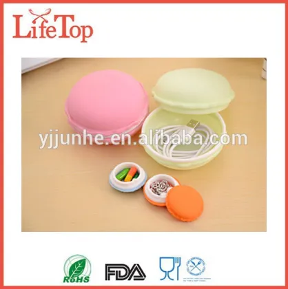 Mini Earphone SD Card Macarons Bag Storage Box colorful organizer