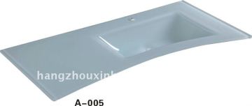 long big nice porpulat single basin newly hot sell glass Bathroom Basin for vanity cabinet furniture