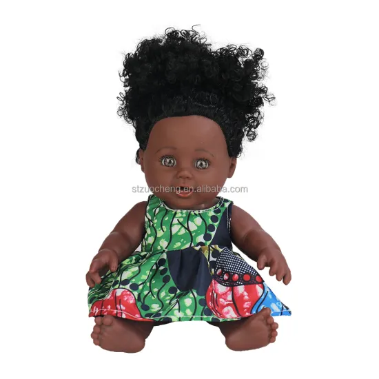 Assorted Styles of In-Stock 12 Inch Silicone Baby Dolls for Kids, Including Fashion Girls' Dresses and African Dolls