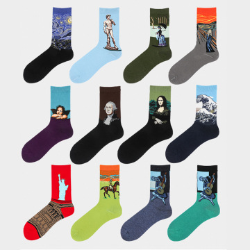 Funky Polka Dot Custom Combed Cotton Dress Socks - Wholesale Autumn EU 39-45