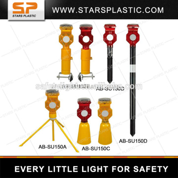 Solar Budget warning Light Portable flash lamp Mini Barricade Light with Varous bases